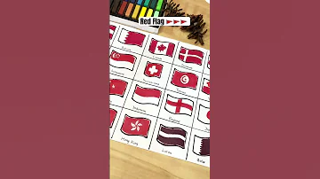 I Draw All Red And White Country Flag Flag Youtubeshorts Shorts 