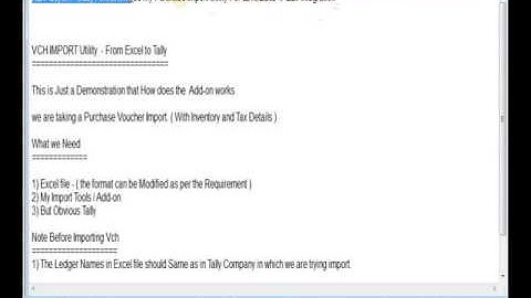 Excel Integration with Tally