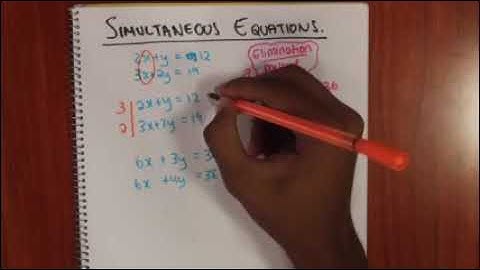 Simultaneous Equations Part 2