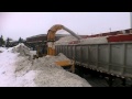 loading a huge dumping trailer