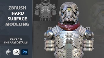 Zbrush hard surface modeling mr.robot part 10 the arms details _ zbrush beginner tutorial dgo cg 
