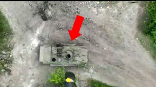 BMP-1 Gets HEDP Grenade Dropped on