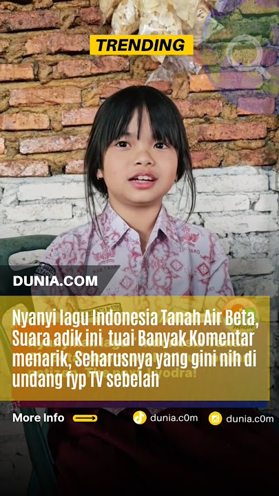 Adik ini nyanyi Lagu Tanah Air Beta, tuai Banyak Komentar #indo #shortvideo #shorts #viralvideo