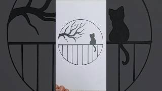 Easy circle scenery drawing tutorial. #art #drawing #circledrawing #easydrawing #shorts #foryou