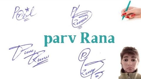 Parv Rana name signature#name signature with arooj