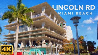 LINCOLN ROAD, Miami Beach. Around the Miami Beach Convention Center. Good relaxing sun. [4K]