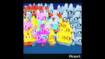 Top 3 YouTubers hatching rainbow huge happy computer in pet simulator 99 #shorts #roblox #edit