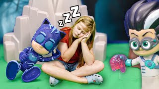 PJ Masks Romeo puts Assistant  and Paw Patrol to Sleep in Slime Ball