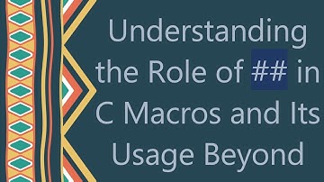 Understanding the Role of ## in C Macros and Its Usage Beyond