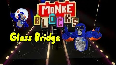 I built the squid games glass bridge in Monke blocks