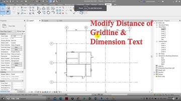 Modify Distance of Gridline & Dimension Text in Revit