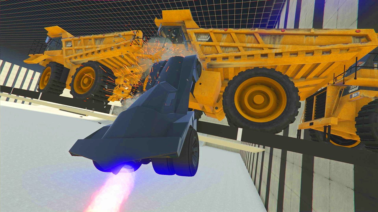 CORRE O TE ATROPELLO EN COCHES GIGANTES!! RISAS INFINITAS! - GTA 5 ONLINE