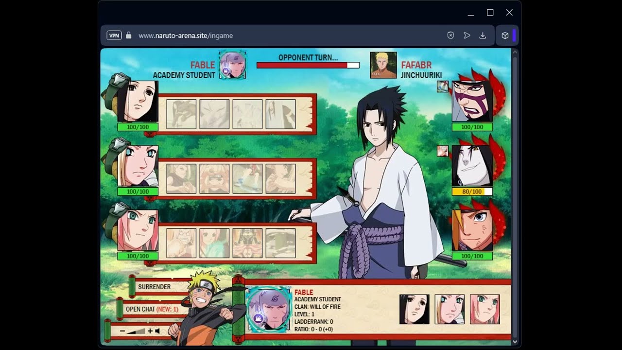 Naruto-Arena Classic | Starter Ladder Teams P.1