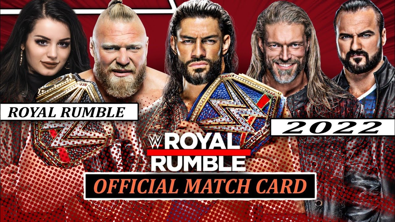 WWE Royal Rumble 2022 Official Match Card