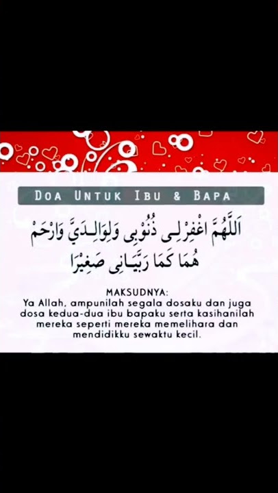 Doa untuk ibu bapa.