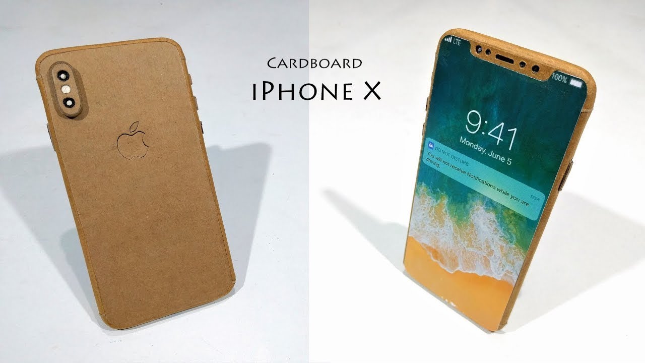 iPhone X : How to make apple iPhone X From Cardboard 2018 - YouTube