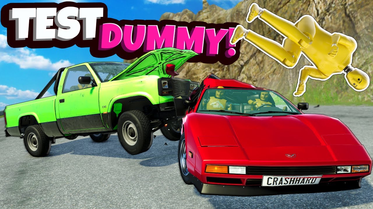 ⁣RACING Cars with Test Dummies Down a Destruction Track in BeamNG Drive Mods!