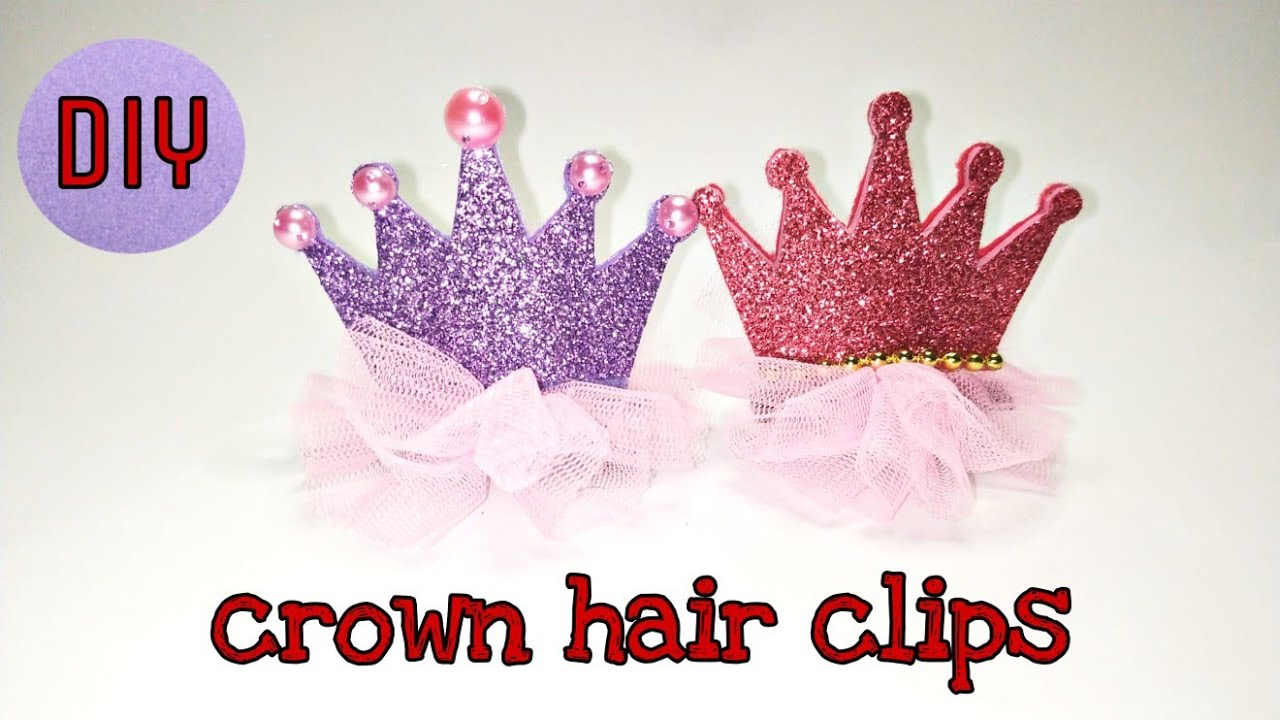  Cara  membuat  jepit  rambut  mahkota diy crown hair clip 