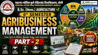 Agribusiness Management top 40 Important MCQ | Bsc Hons Ag 6th Sem | MJPRU 