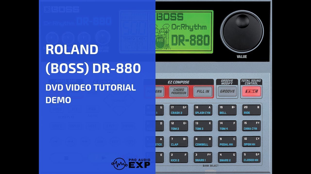 Roland (Boss) DR-880 DVD Video Tutorial Demo Review Help - YouTube