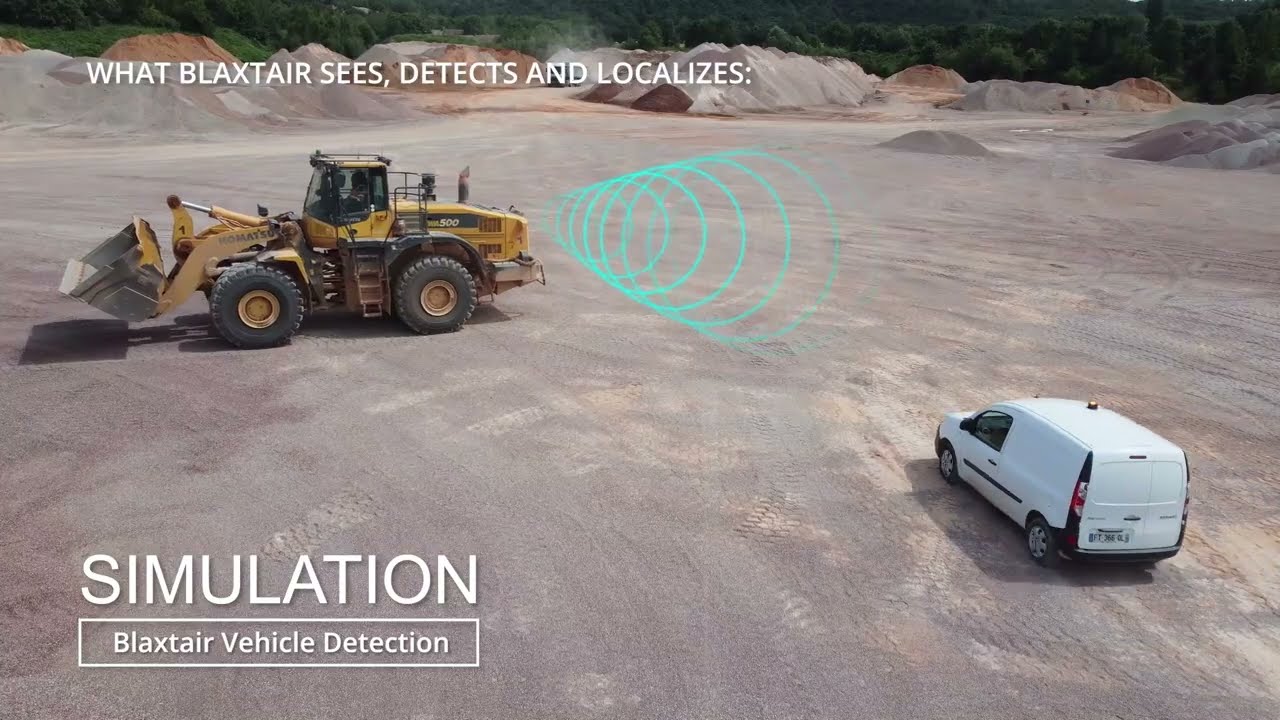 Blaxtair® EN: Pedestrian & Vehicle Detection solutions video at Carrières de Vignats (short version)