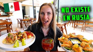 ESTA COMIDA MEXICANA NO EXISTE en RUSIA  SOLO EN MÉXICO | RUSOS PROBANDO MARISCOS en TULUM