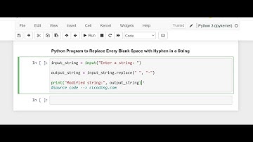 Day 67: Python Program to Replace Every Blank Space with Hyphen in a String