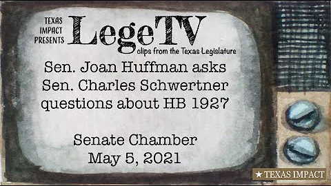 Sen. Joan Huffman asks Sen. Charles Schwertner que...