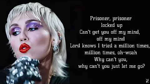 Miley Cyrus - Prisoner ft.Dua Lipa (Lyrics)