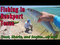 Fishing in Rockport, Texas | Encountered a Snake and a Shark while Fishing for Speckled Trout.