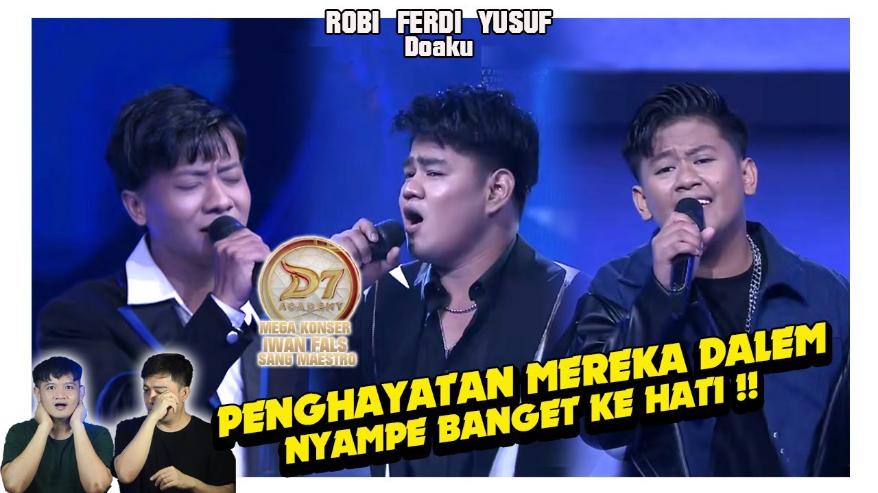 Bikin terharu. Ferdi, Yusuf, & Robi Doaku. Bener bener nyanyi dari hati