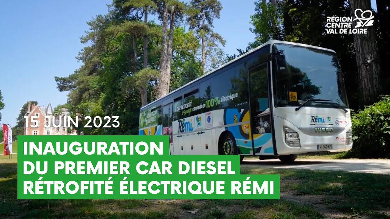 Inauguration du premier car diesel rétrofité électrique Rémi