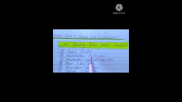 Air Quality Index (AQI) updated notes for UGC-NET JRF  ( by :kiran Mam)