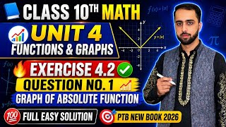 Class 10 Maths new book Unit 4 Ex 4.2 Q1 | Functions and Graphs | Absolute Value Function Graph