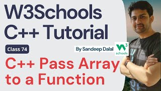 C++ Tutorial • C++ Pass Array to a Function • W3Schools • Object Oriented Programming using C++ Tuto