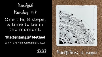 Mindful Monday #18: Easy, Beginner tiles created using the Zentangle® Method of drawing