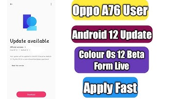 Oppo A76 Colour Os 12 Beta Form Live | Apply Fast