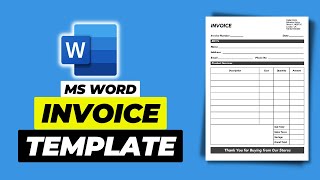 How To Make Editable Invoice Template in Word
