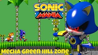 Sonic Mania Mecha Green Hill Zone Walktrough with Metal Sonic [4K 60FPS]