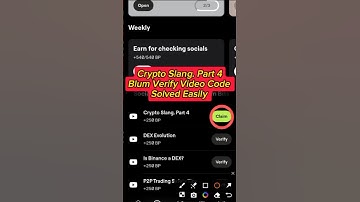 Crypto Slang. Part 4 | Blum Verify Video Code Solved 💯 Easily | Today Blum Code Solved |#shortsviral