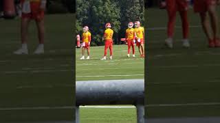 Patrick Mahomes behind the back pass to Clyde Edwards Hilaire! St. Joseph,  Chief's Training Camp!