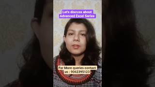 Let's discuss about Advanced Excel Series #AdvancedExcel #ExcelTips #DataSkills #OfficeProductivity