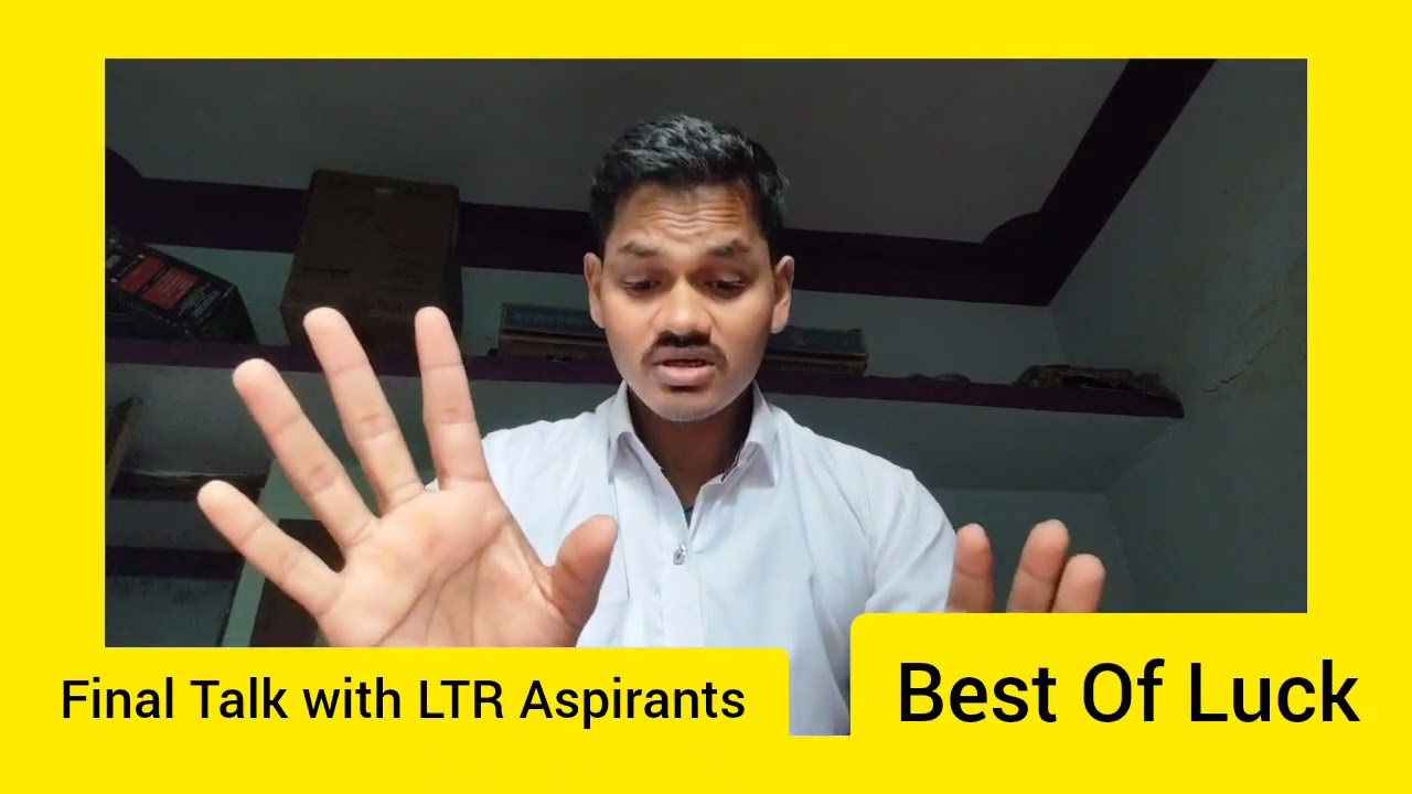 Final Talk With LTR ASPIRANTS before Main Exam # TGT ARTS 