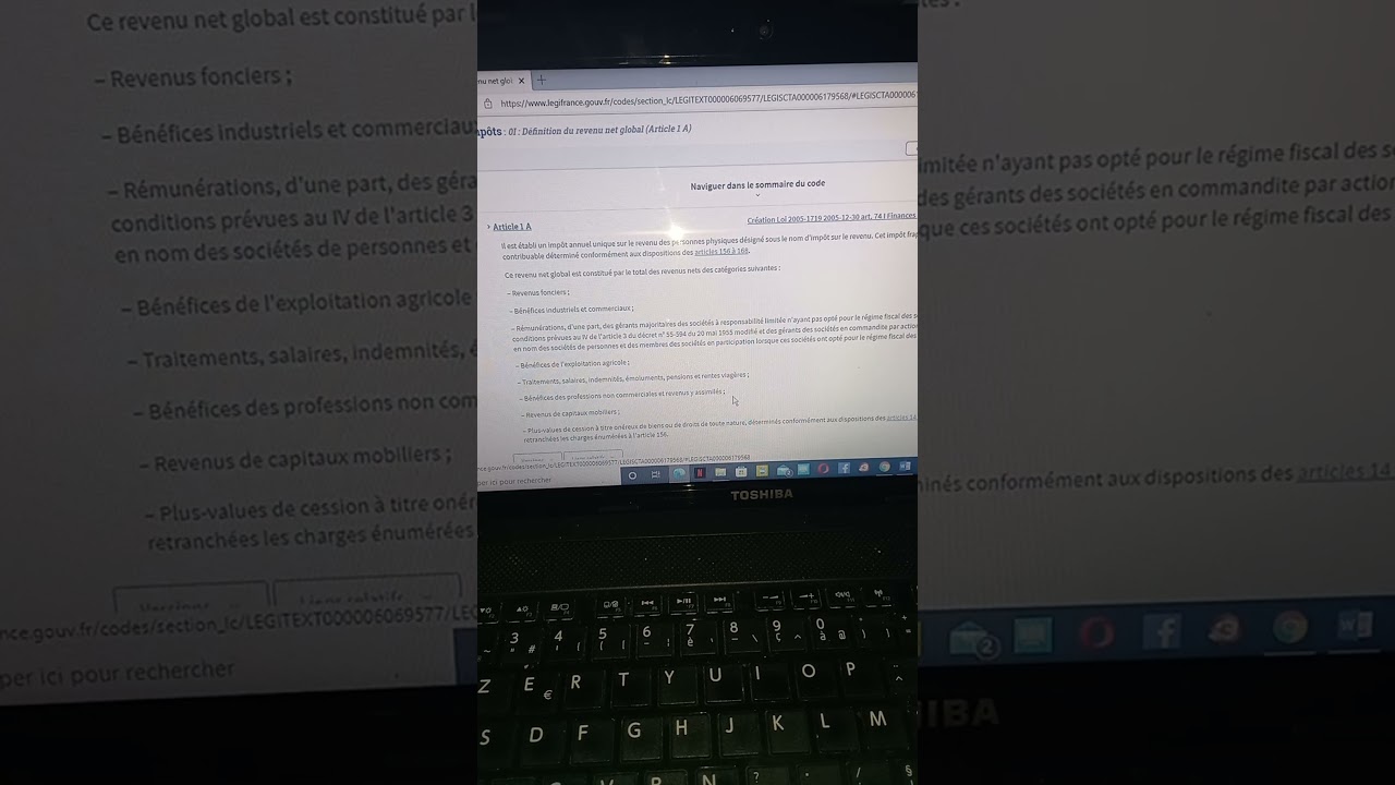 Présentation code général des impôts (petite présentation rapide )