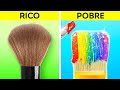 ¡Desafíos de Arte: Pobres VS Ricos! ¿Quién Ganará el Premio? Ideas de Arte Fáciles por 123 GO!
