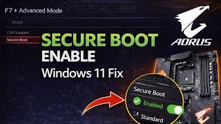 Enable Secure Boot B550 AORUS ELITE AX V2 | Windows 11 Fix