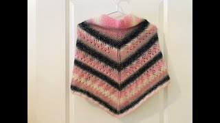 DIY Knit Slipover Shawl with Diamond Lace Design