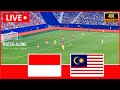 Live Indonesia U-19 vs Malaysia U-19 Now - AFF U-19 Cup 2024 - Football live Video Game Simulation