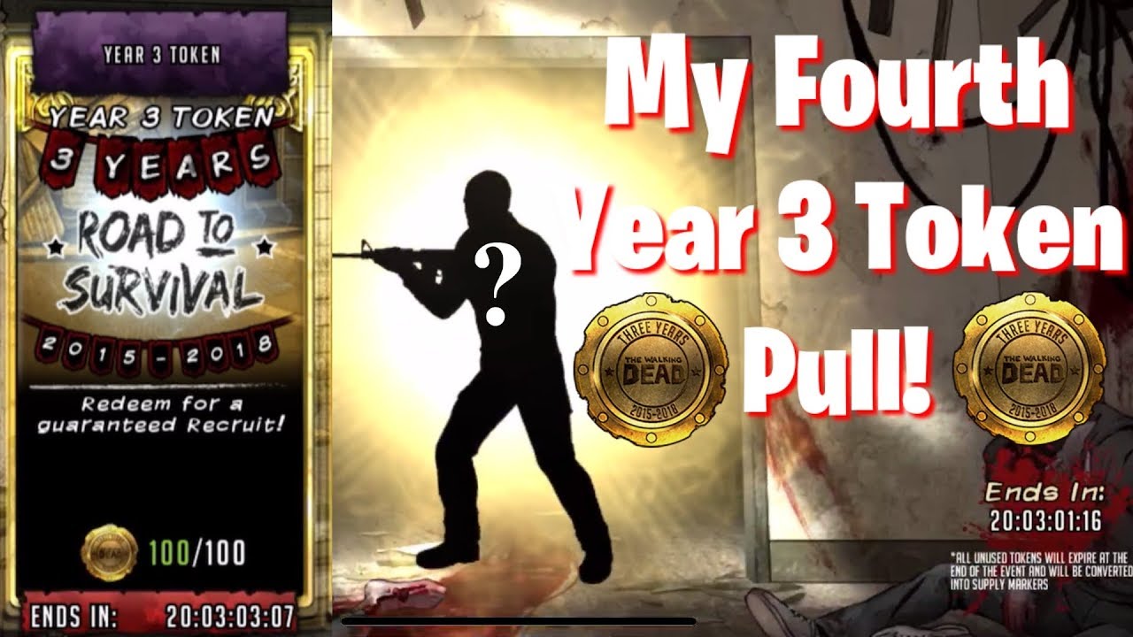 TWD RTS: My 4th Year 3 Token Pull!
