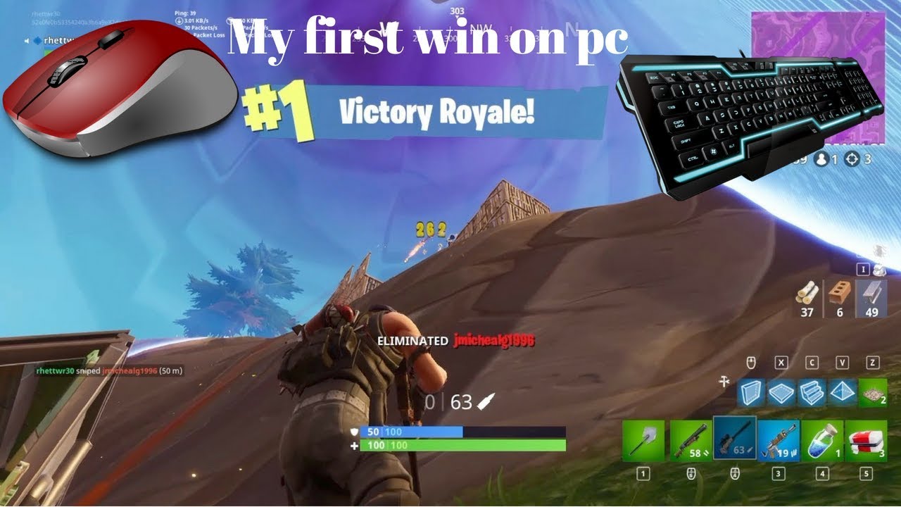 My first win on pc | fortnite battle royale - YouTube